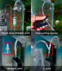 Clscea aquarium CO2 tubing suction cups secure tubing to aquarium walls for steady placement.
