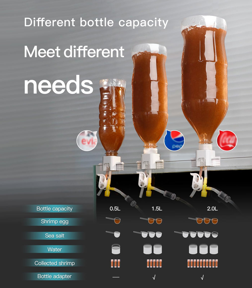 Clscea brine shrimp incubator hatching highlights 24-hour turnaround.
