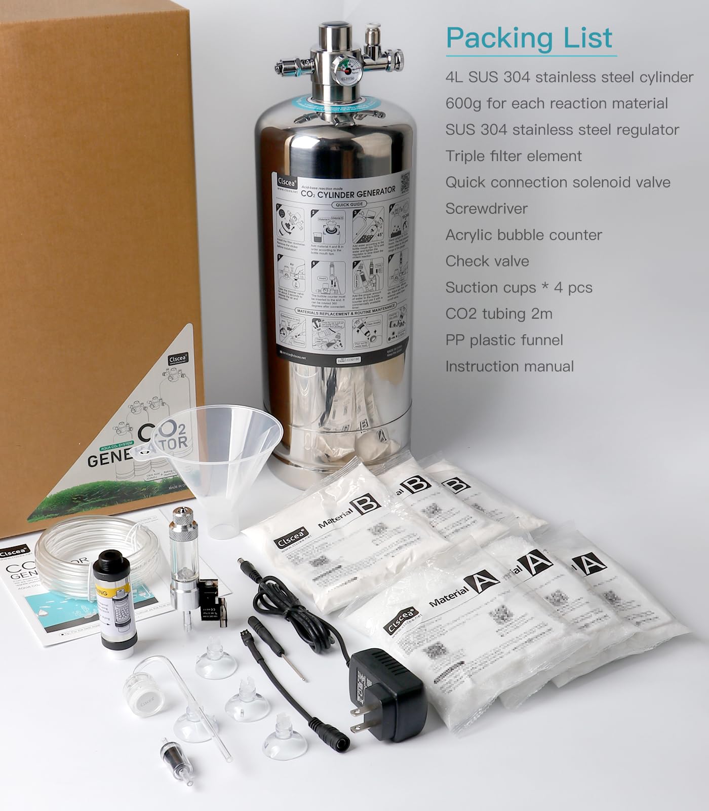 Clscea bubble counter delivers quiet monitoring of CO2 delivery.