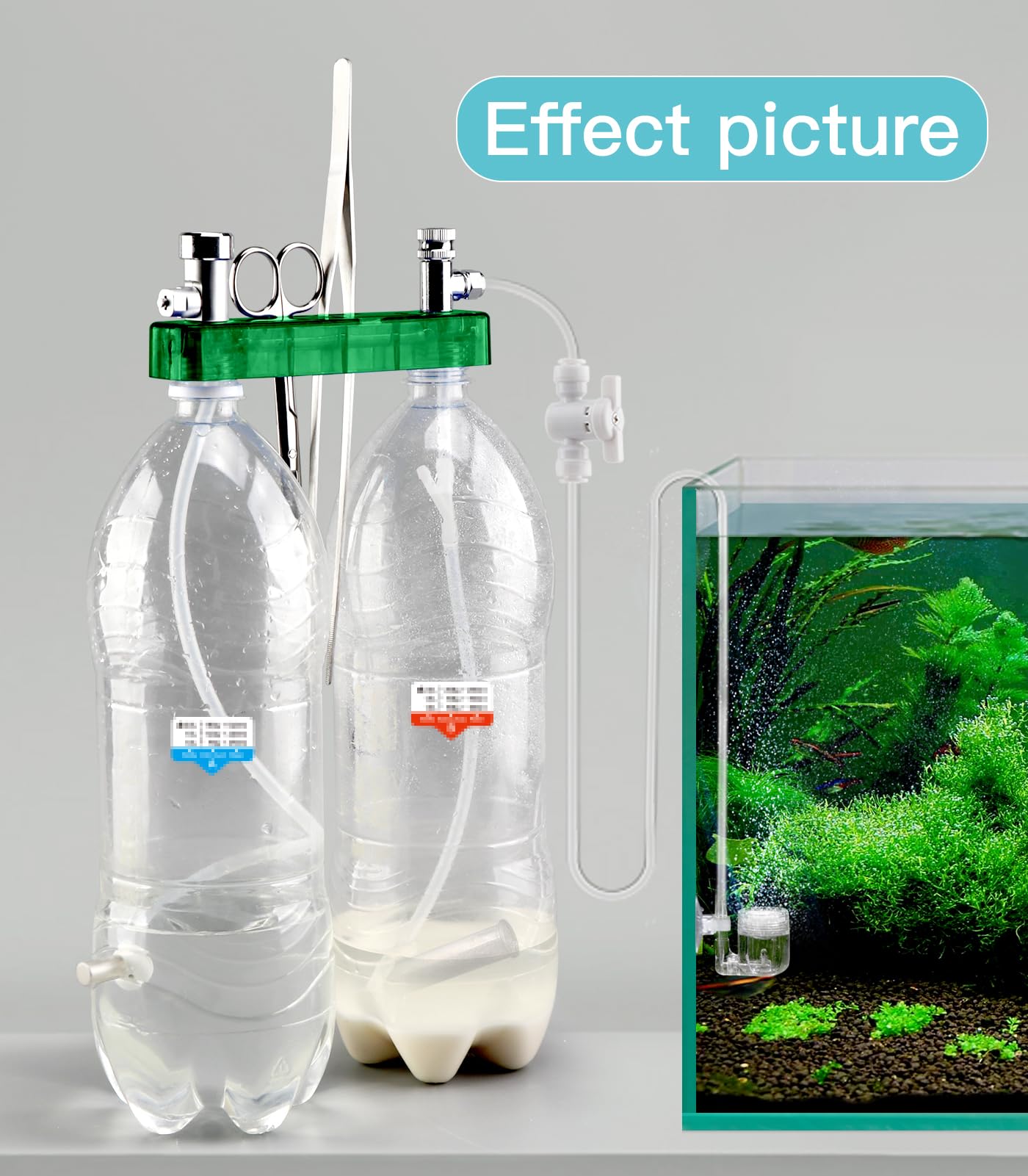 Clscea CO2 Generator Safety Valve closeup highlights automatic relief for stable aquarium pressure
