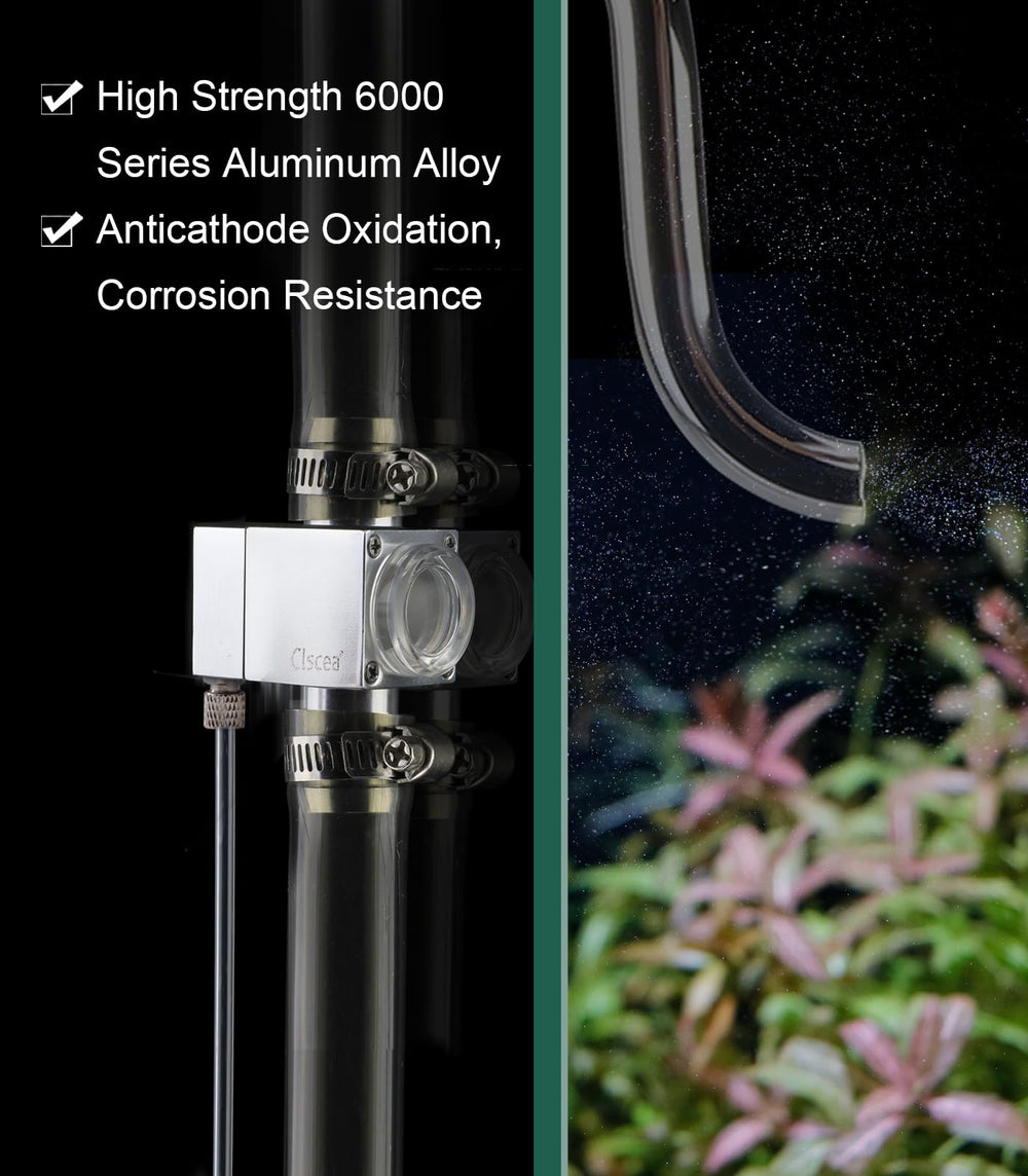 Clscea CO2 diffuser transparent window view shows diffusion status clearly.