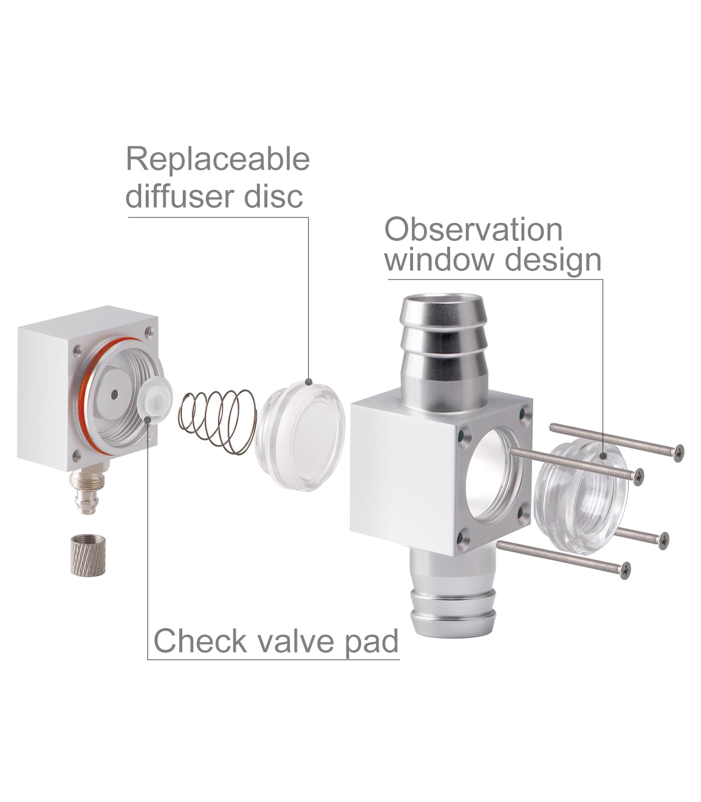 Clscea CO2 diffuser replaceable disk kit compatibility note and cleaning.