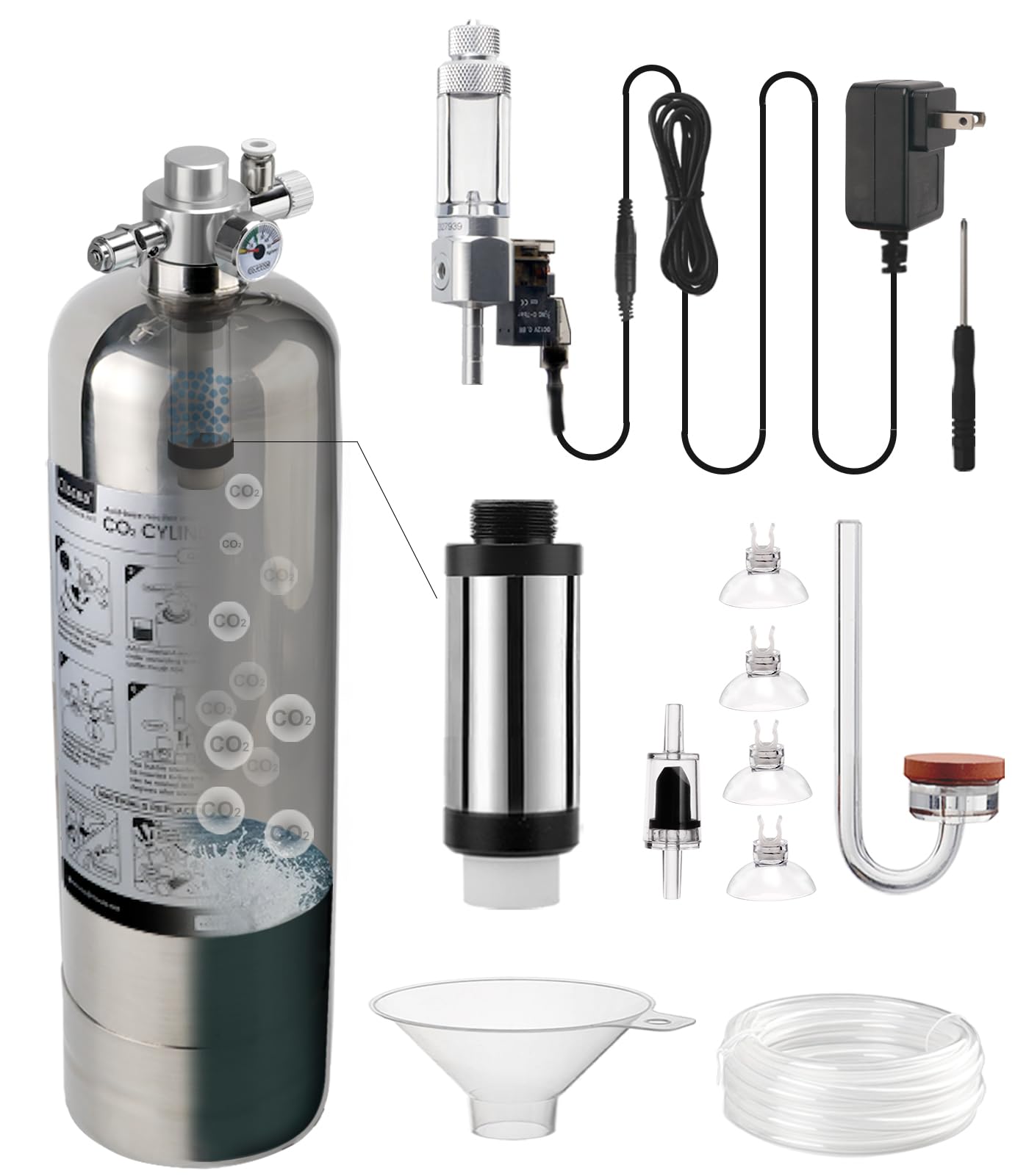 Clscea G600 water-filled bubble counter for precise CO2 timing control