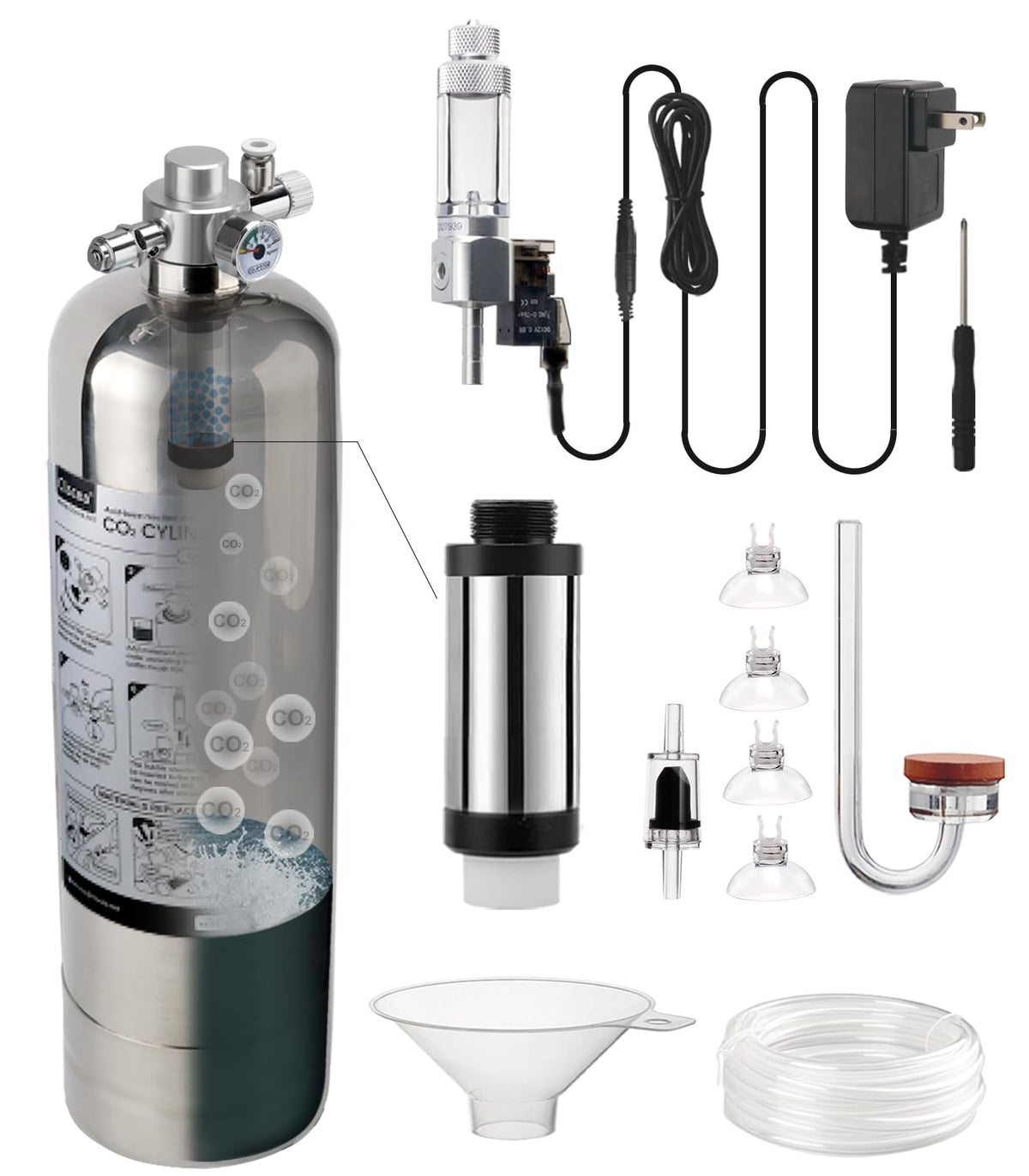 Clscea G600 water-filled bubble counter for precise CO2 timing control