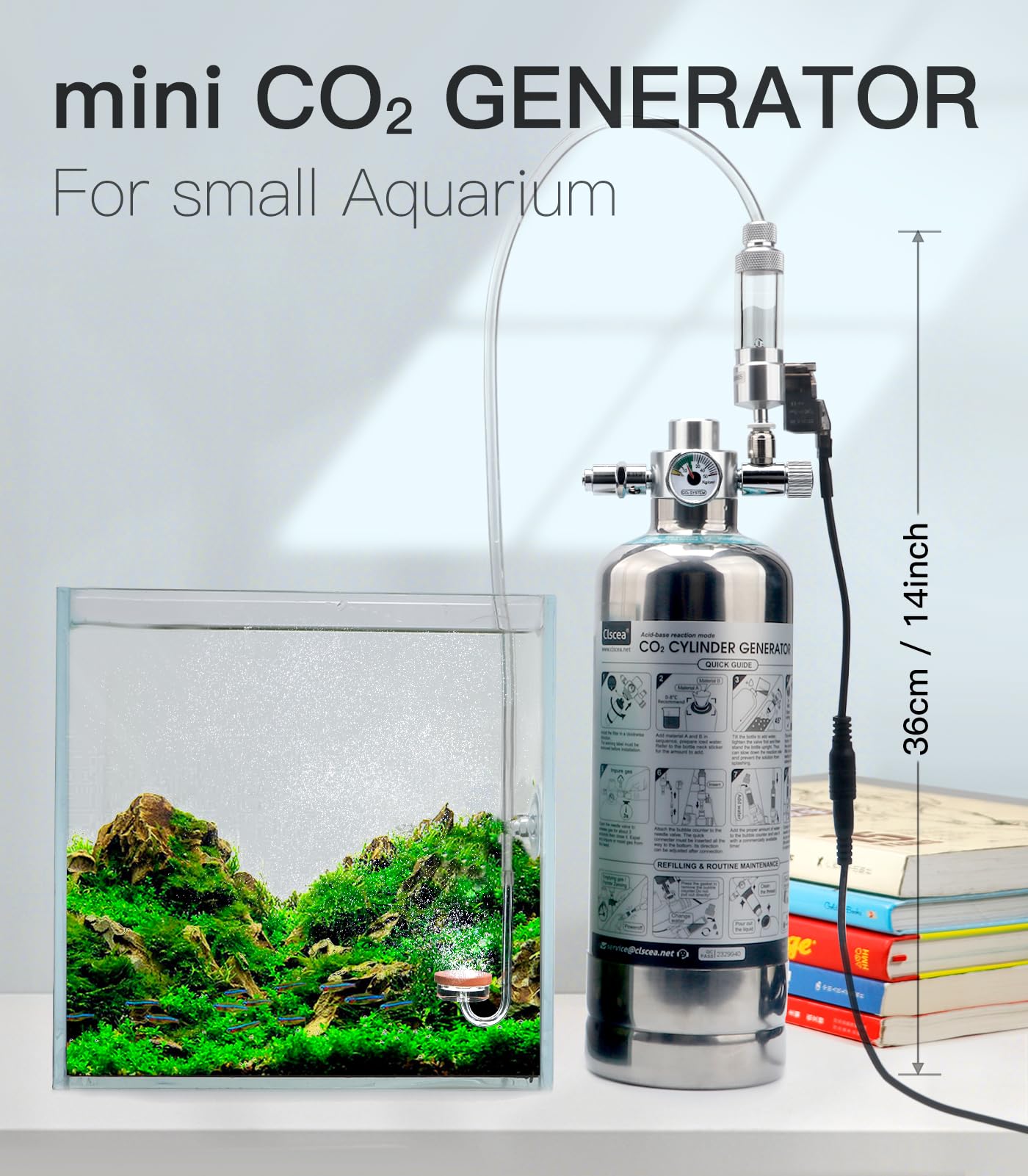 Clscea G600mini bubble counter accessory demonstrates easy maintenance.