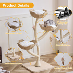 CLVTREBETO sisal rope climbing supports healthy scratching and exercise.