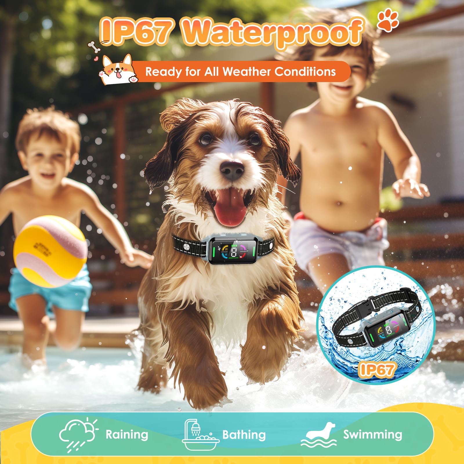 Clwzrr color display shows status and power at a glance.
