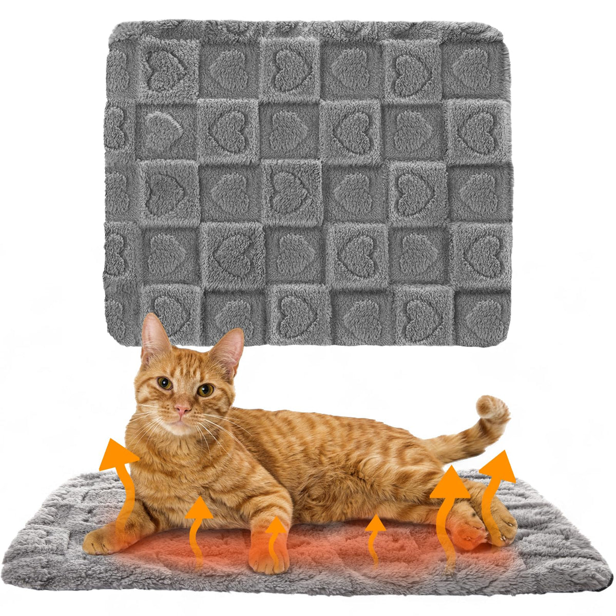 Clysee 3-pack self-warming cat bed gray delivers cozy warmth for small pets