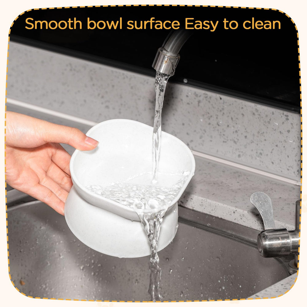 Clysee cat bowls sturdy base reduces tipping during meals