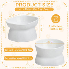 Clysee cat bowls tilted design emphasizes ergonomic feeding position