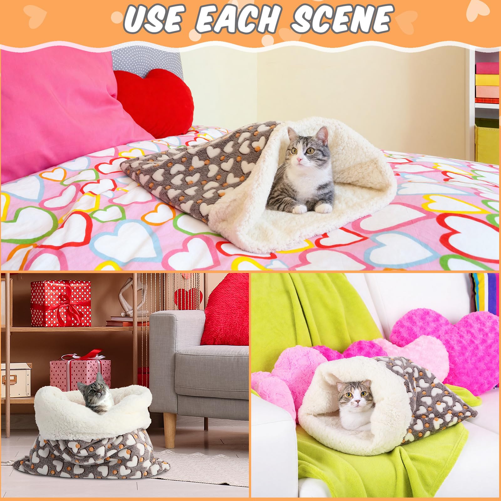 Clysee cat sleeping bag snug wrap demonstrates 360° warmth and secure comfort.
