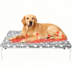 Clysee large self-warming dog bed cover shows cozy warmth without cords