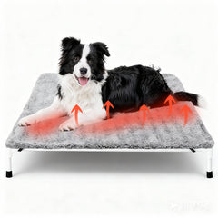 Clysee self-warming dog cot pad with removable cover for easy cleaning.