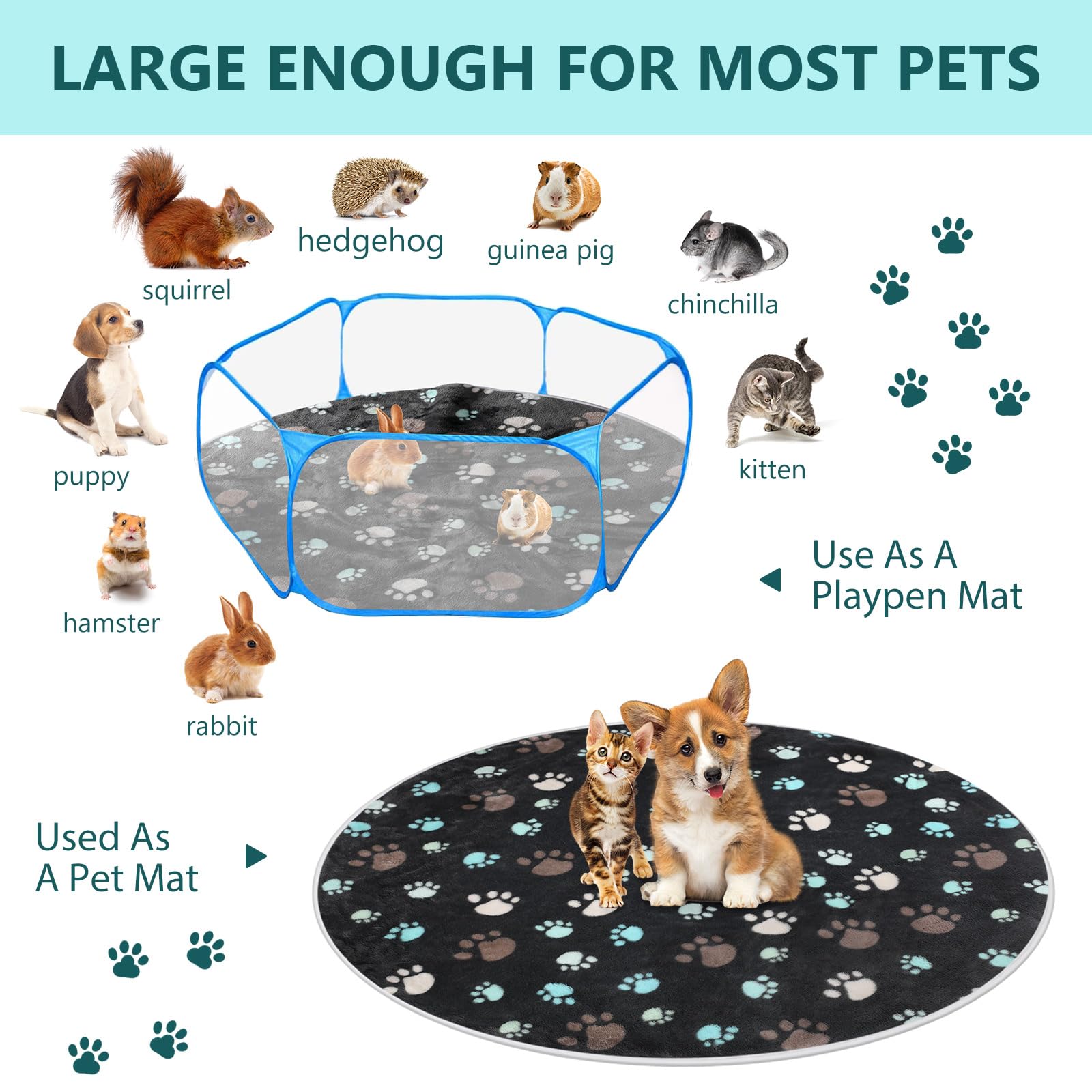 Clysee multi-use puppy pad 32in ideal for whelping, kennels, and cars.