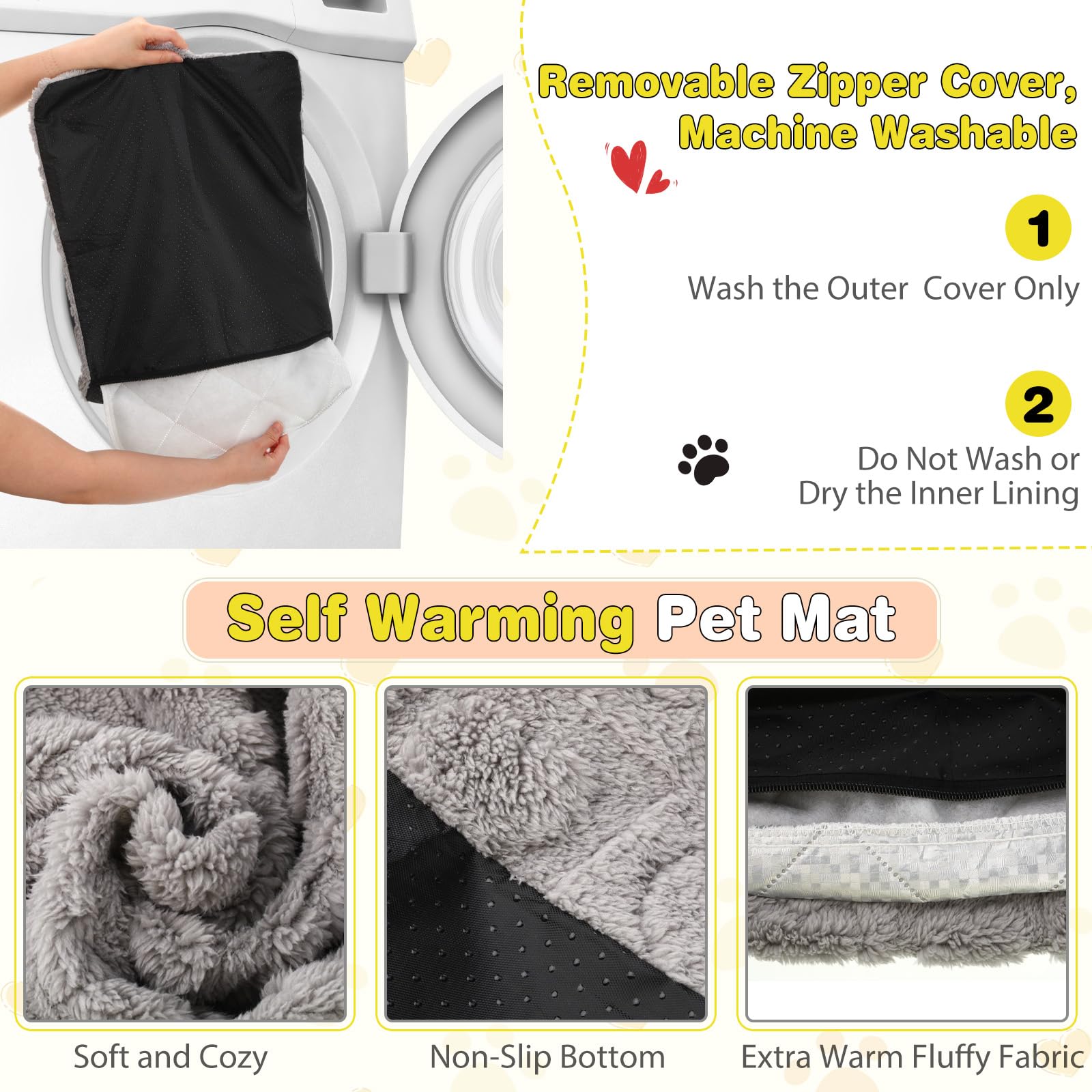 Clysee pet pad usable indoors or outdoors for versatile warmth
