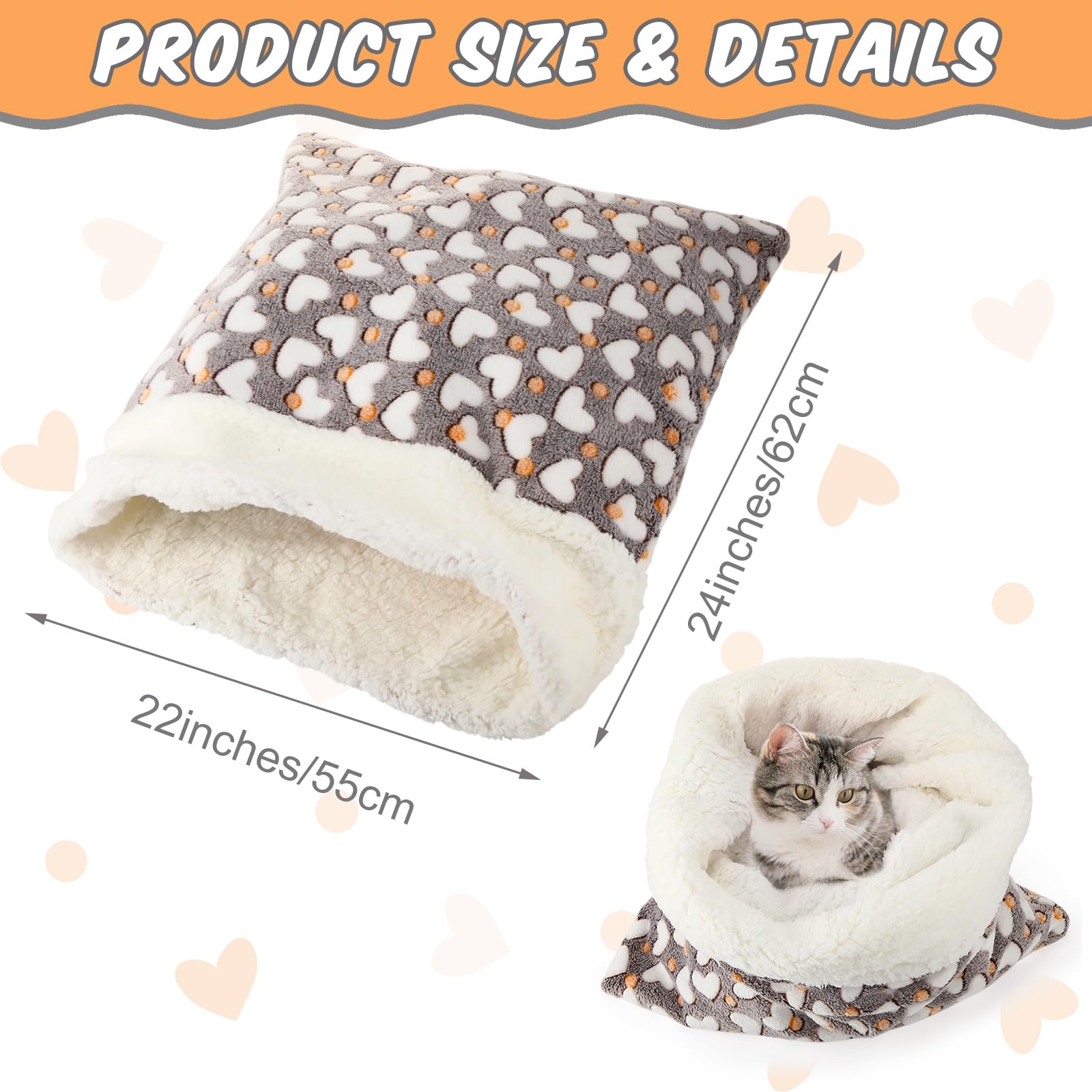Clysee self-heating cat sleeping bag entry design enables easy access and cozy snuggles.