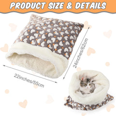 Clysee self-heating cat sleeping bag entry design enables easy access and cozy snuggles.
