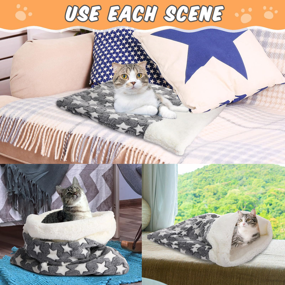 Clysee self-heating cat sleeping bag interior snuggle view emphasizes secure cozy retreat