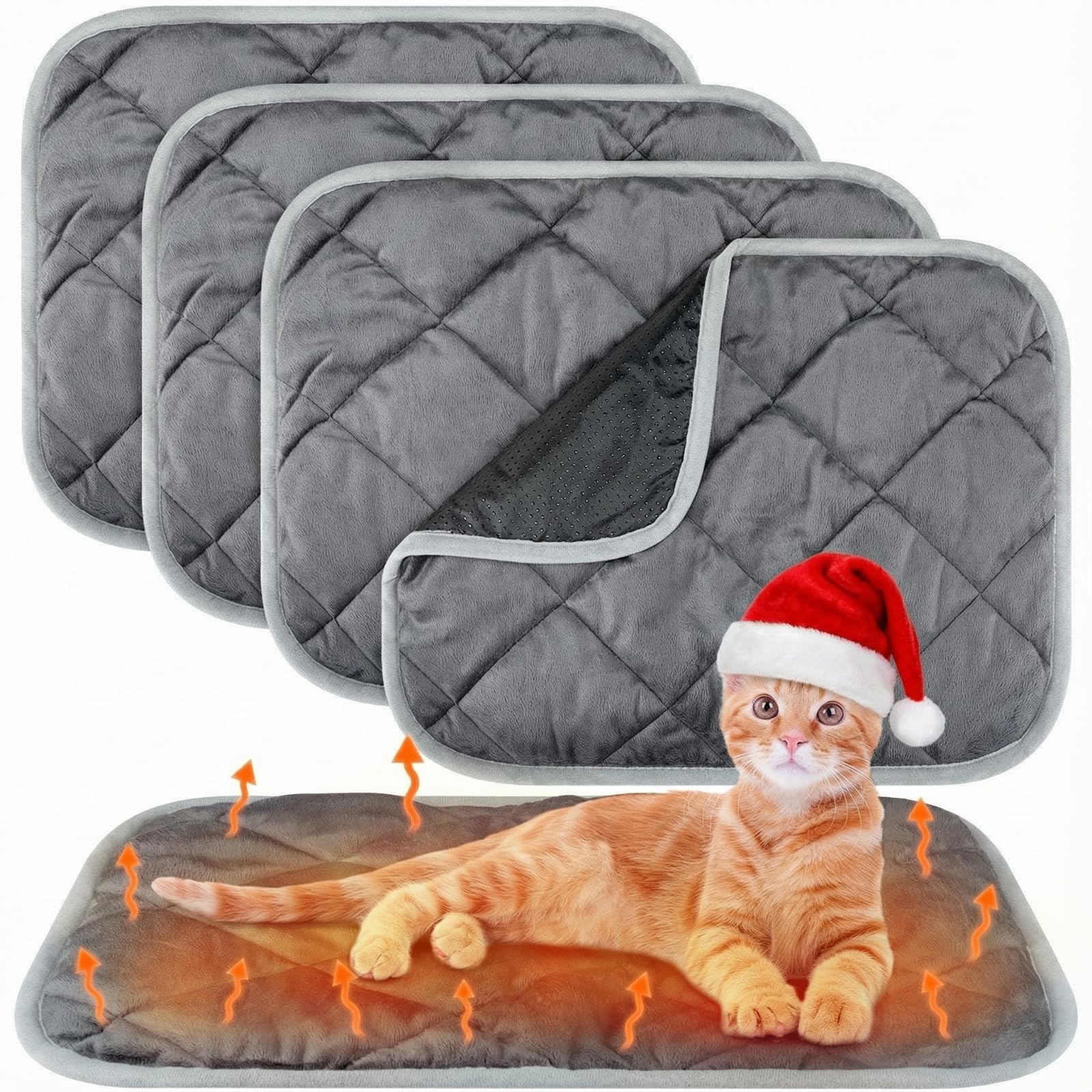 Clysee self-heating pet pad texture closeup shows cozy warmth for pets indoors.