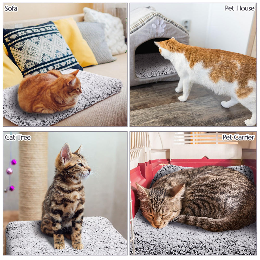 Clysee Self Warming Cat Bed In Use On Sofa illustrates versatile home comfort.