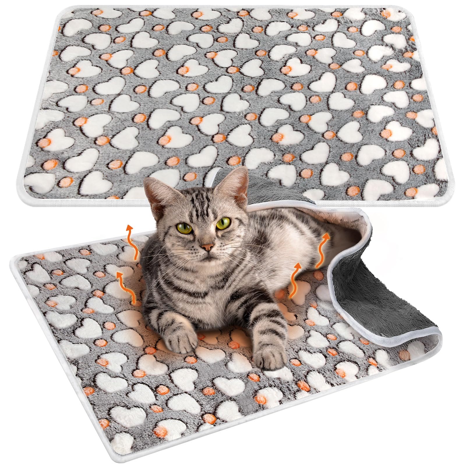 Clysee self warming cat pad in crate offers cozy warmth without cords.