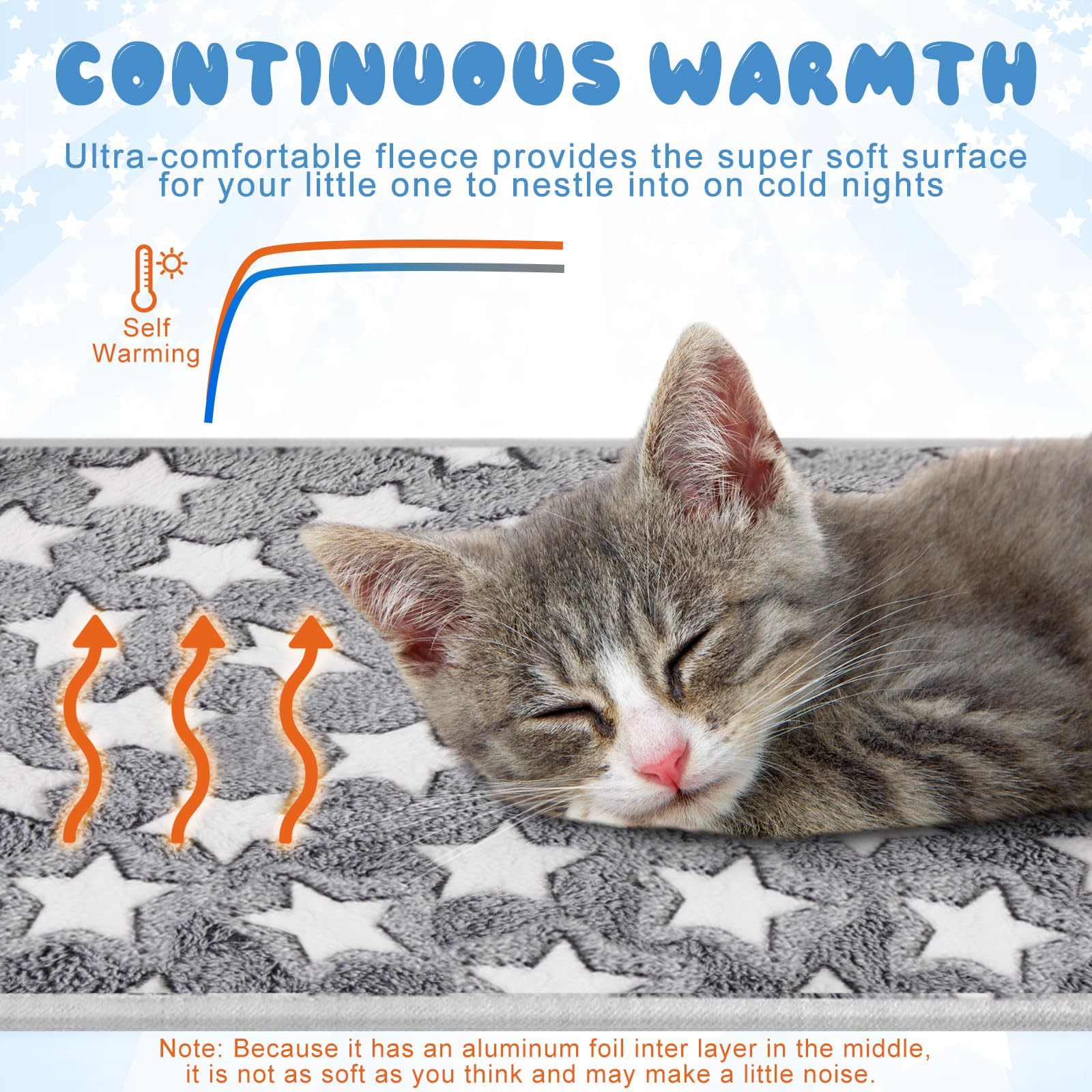 Clysee self warming cat pad with pet resting on it in crate