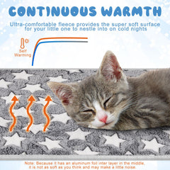 Clysee self warming cat pad with pet resting on it in crate