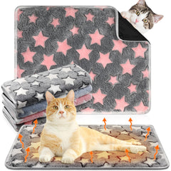 Clysee self-warming cat pad star pattern provides cozy warmth for indoor cats