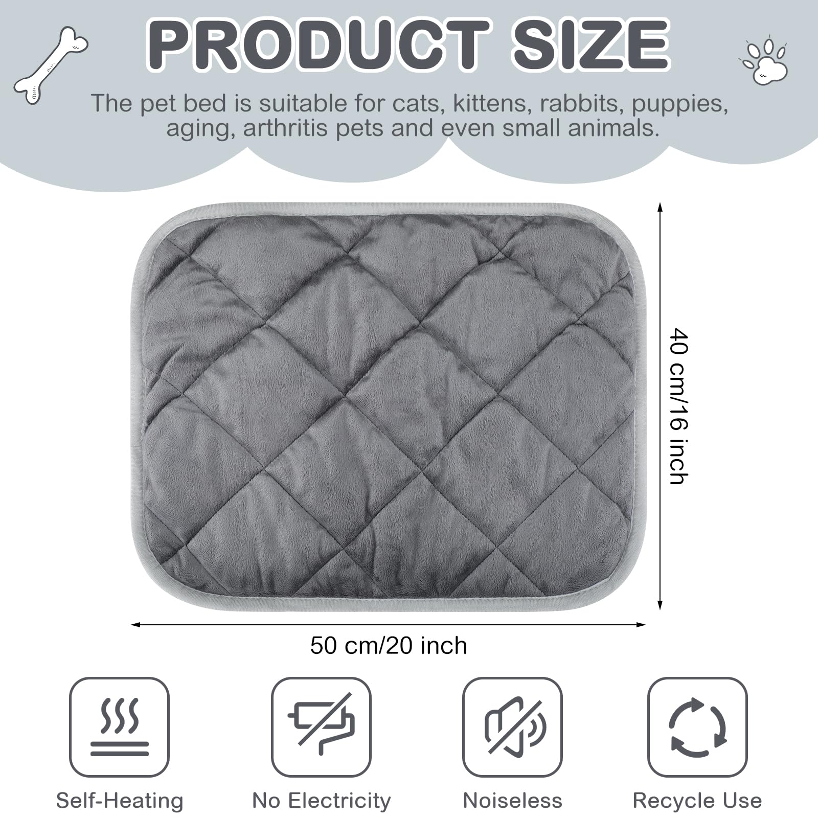 Clysee self-warming dog mat on sofa offers a snug resting spot.