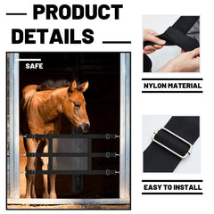 Clysee stall guard 57x18 inch covers wide stall openings for safer horse access.