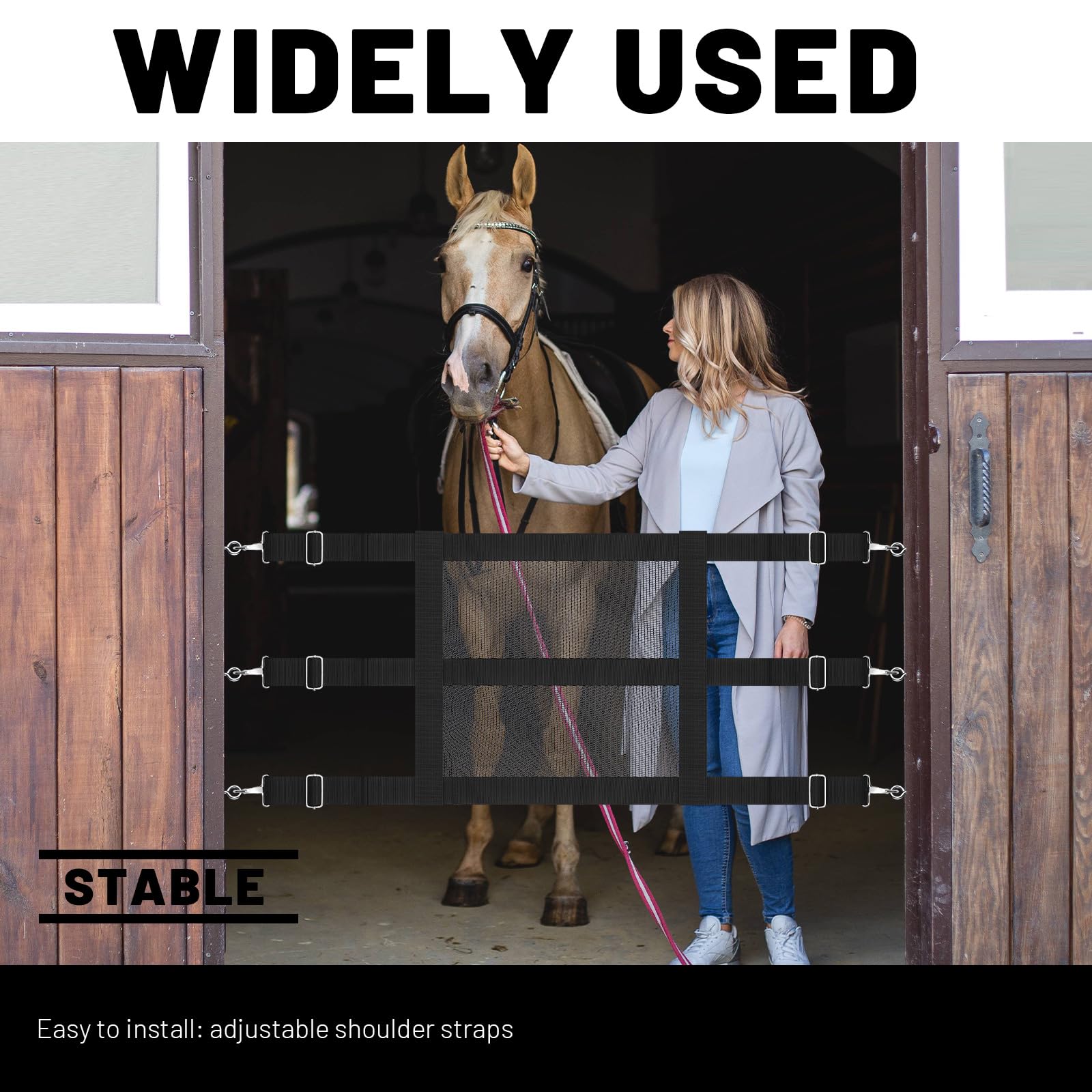 Clysee stall guard includes six nails for solid, easy installation.