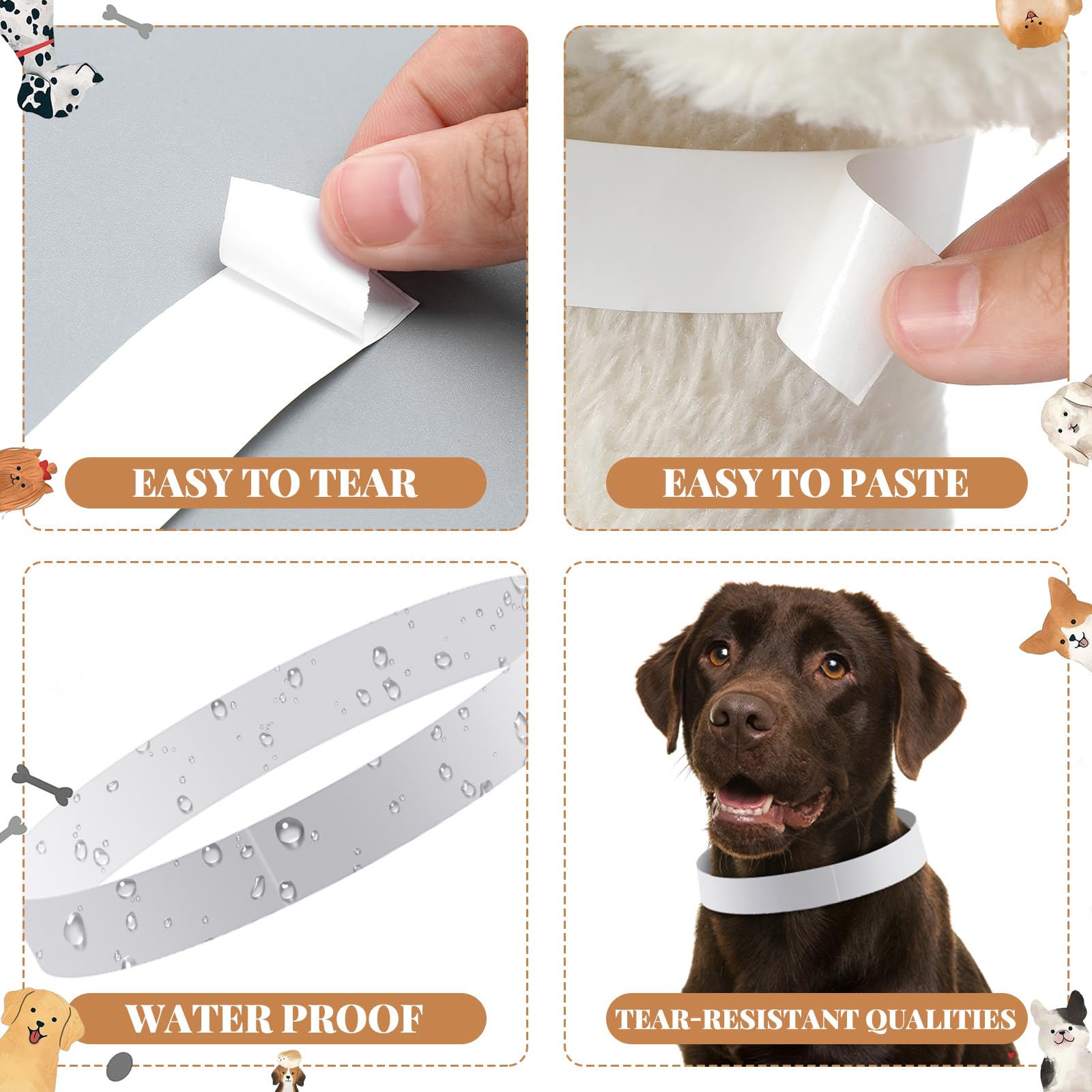 Clysee tear-resistant waterproof id band ready for damp kennels.