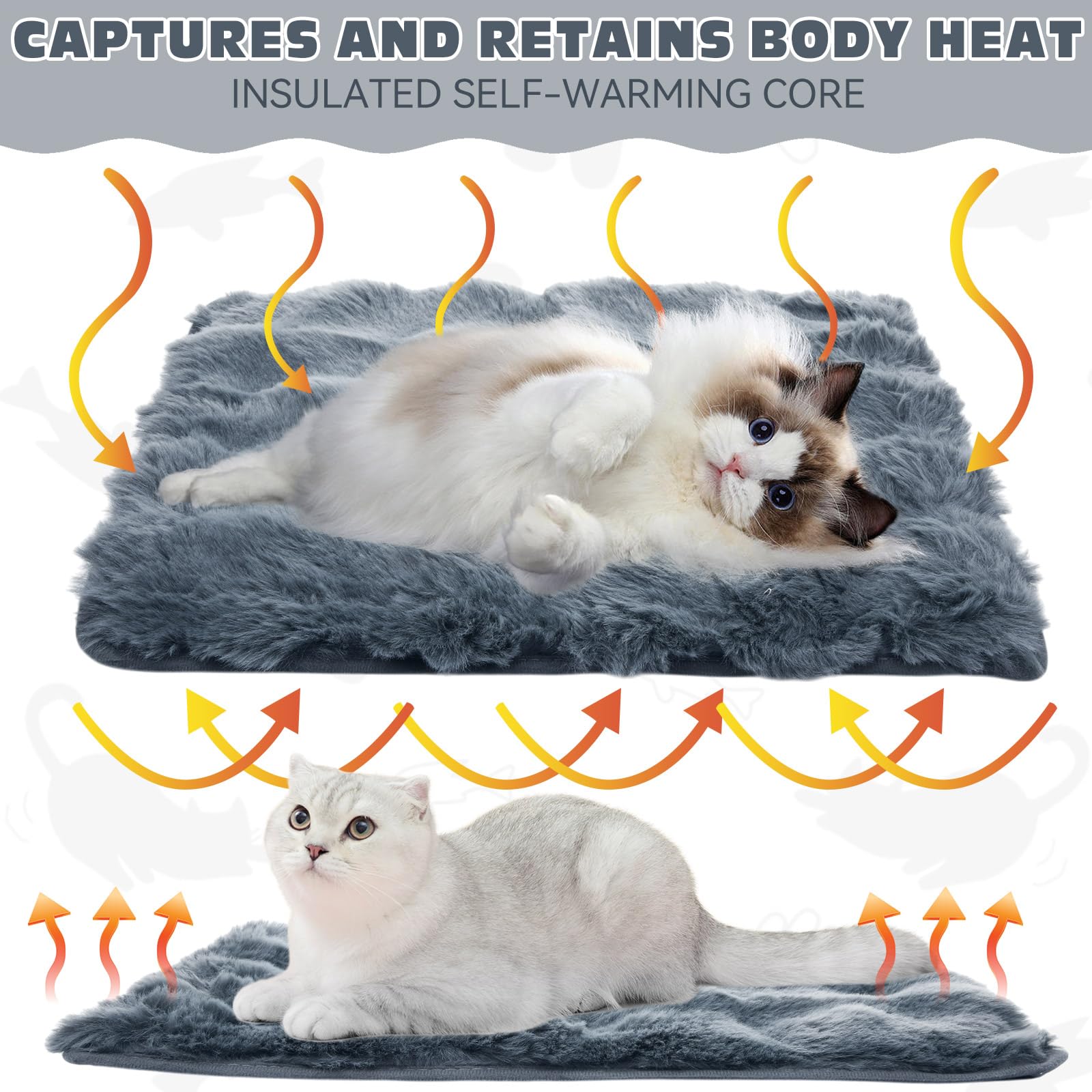 Clysee ultra-soft plush cat pad for super gentle warmth and comfort