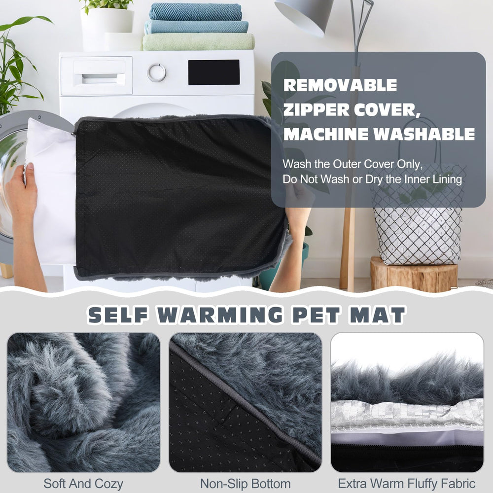 Clysee washable cat bed with zippered cover for simple cleaning