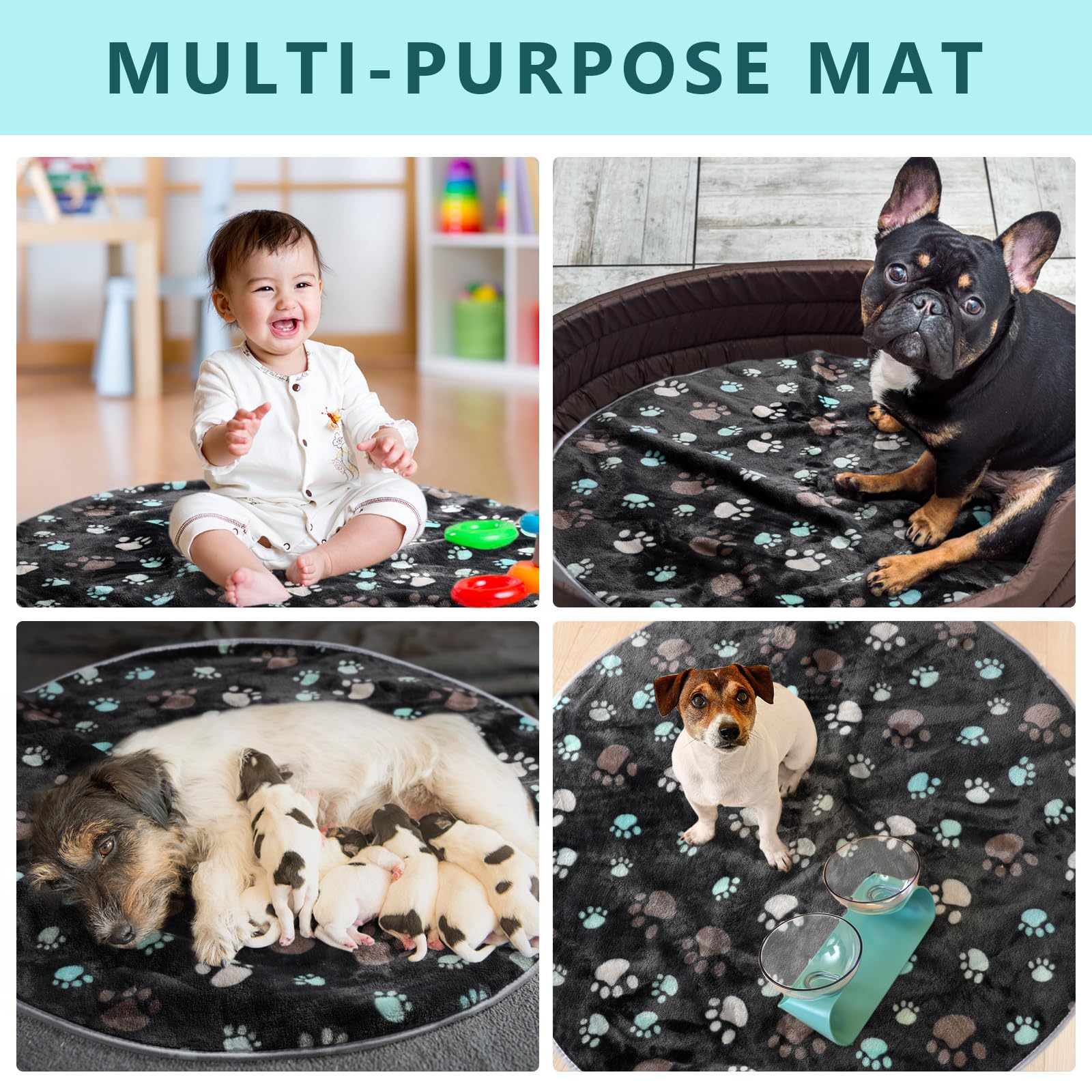 Clysee waterproof pet pad 32in suitable for travel and crates.