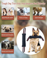 Clysoru tug toy with reflective handle for safe dusk play.