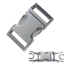 CMIYUYNG fastener stainless-steel buckle close-up for durable dog collars.