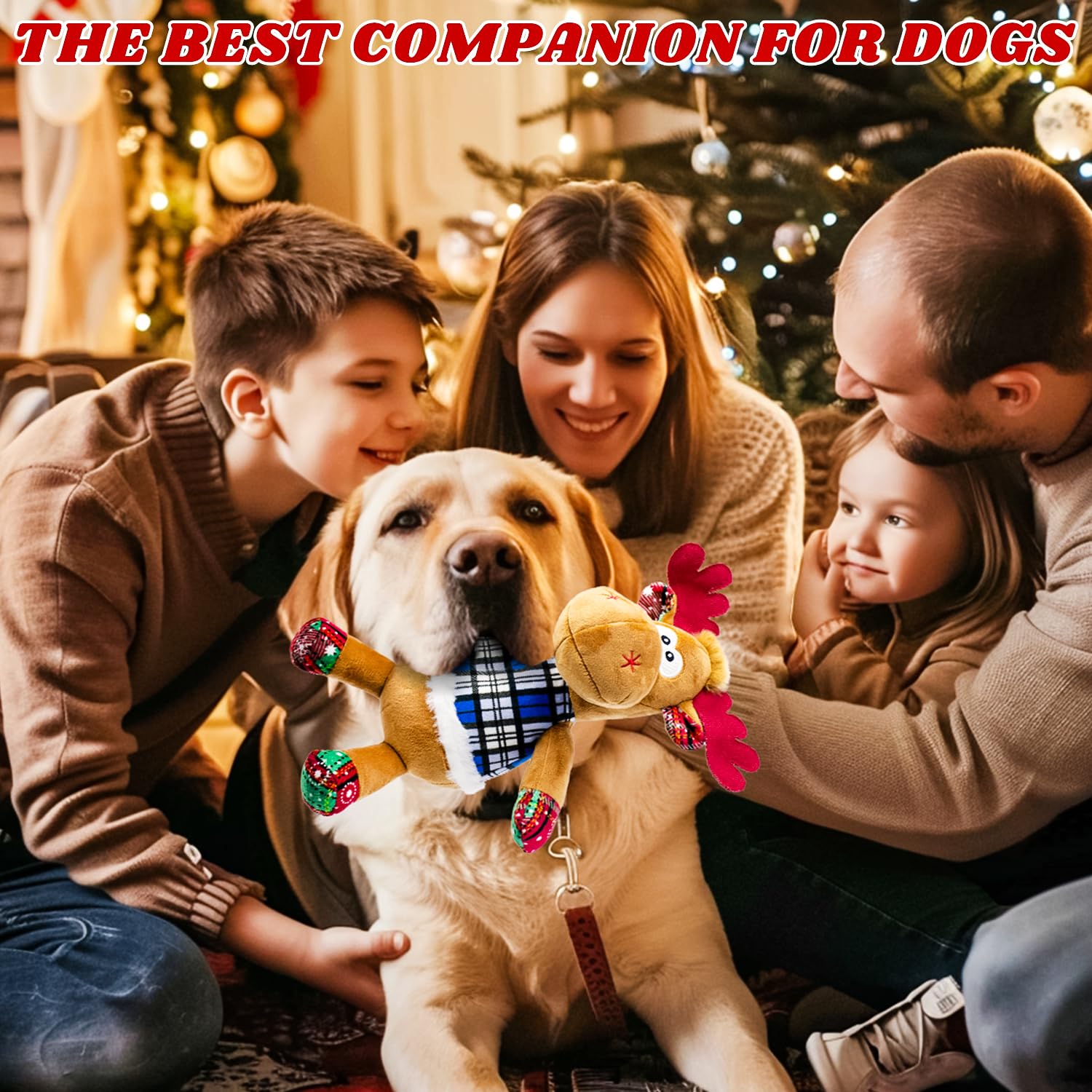 CneeeeeB Christmas deer shape suits dogs of all sizes for cheerful play.
