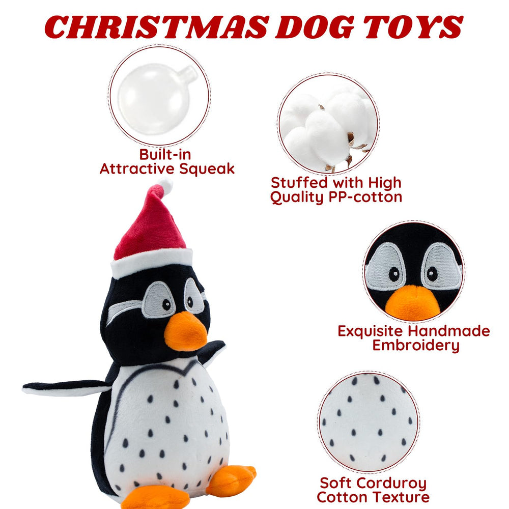 CneeeeeB penguin toy with crinkle-tail provides engaging sound for fetch