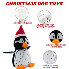 CneeeeeB penguin toy with crinkle-tail provides engaging sound for fetch
