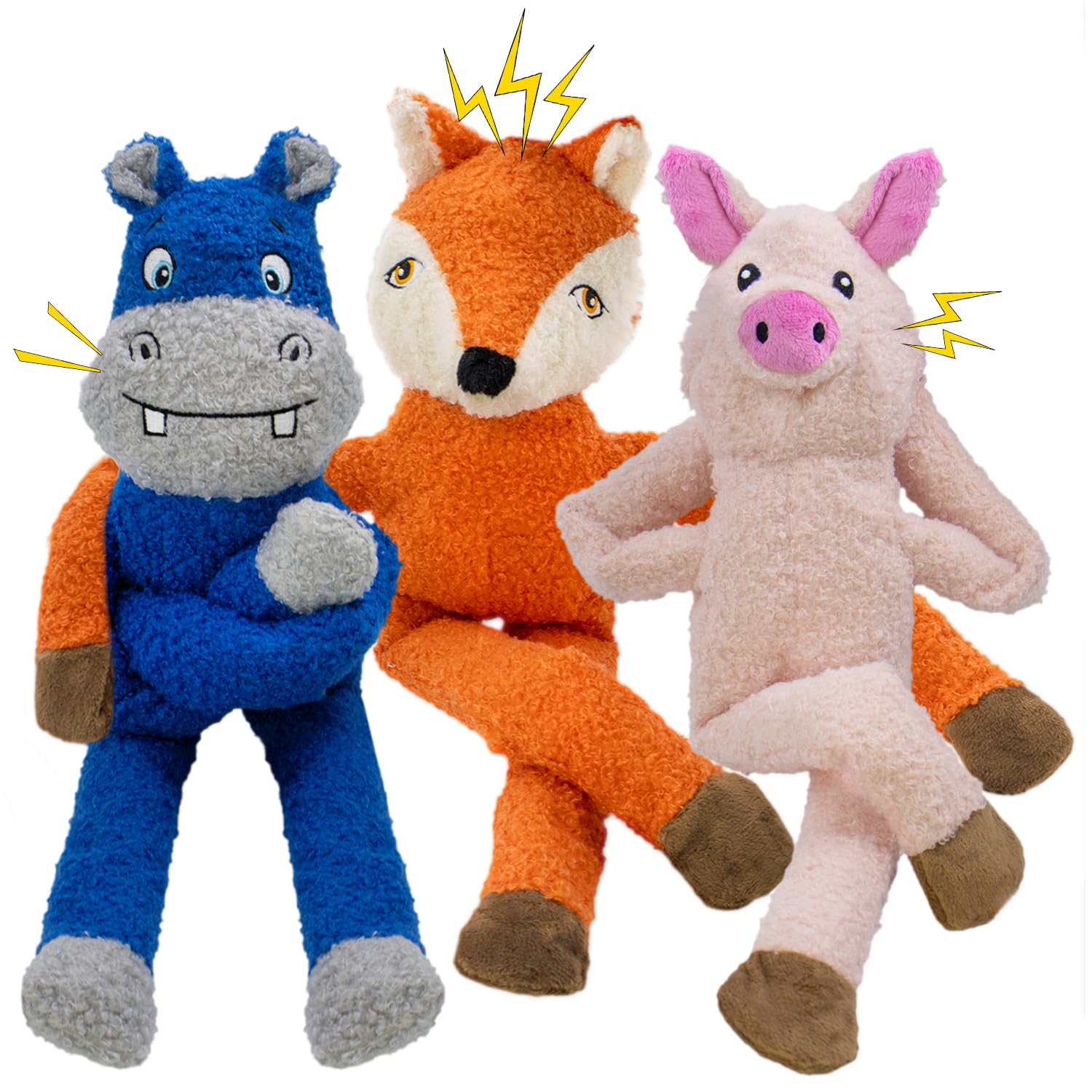 CneeeeeB pink pig plush toy offers cuddly textures for curious puppies.