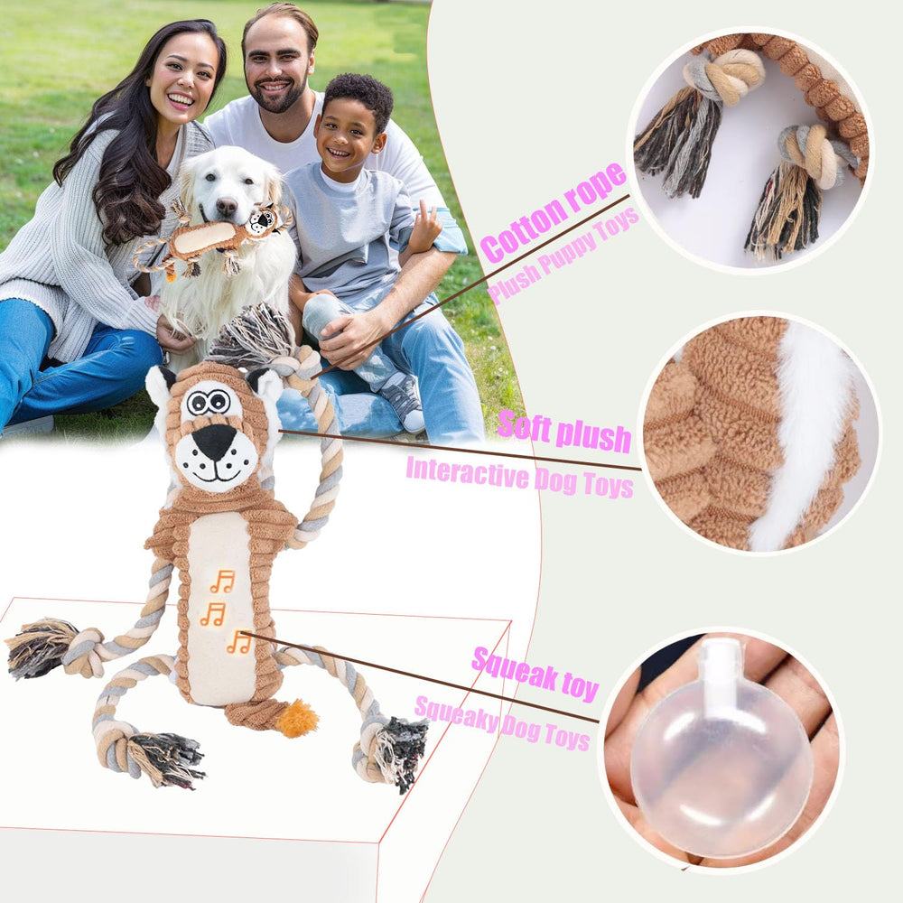 CneeeeeB squeaky dog toy durable stitching supports long-lasting chew-resistance.