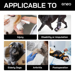 CNEO dog lift harness padding-handle emphasizes comfortable grip for the caregiver.