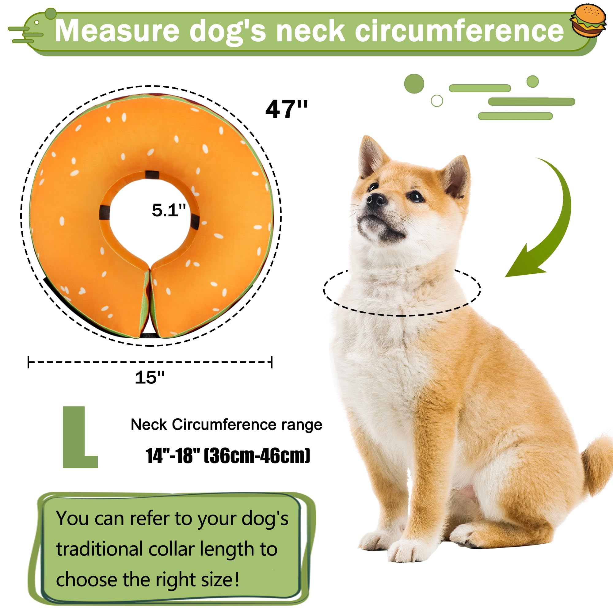 Cneo donut collar in use while dog eats and drinks for normal routine.