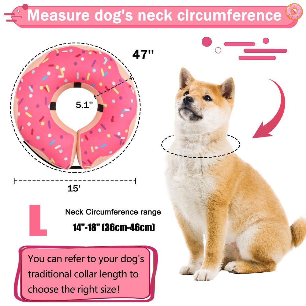 Cneo easy deflate and compact storage for pink donut collar