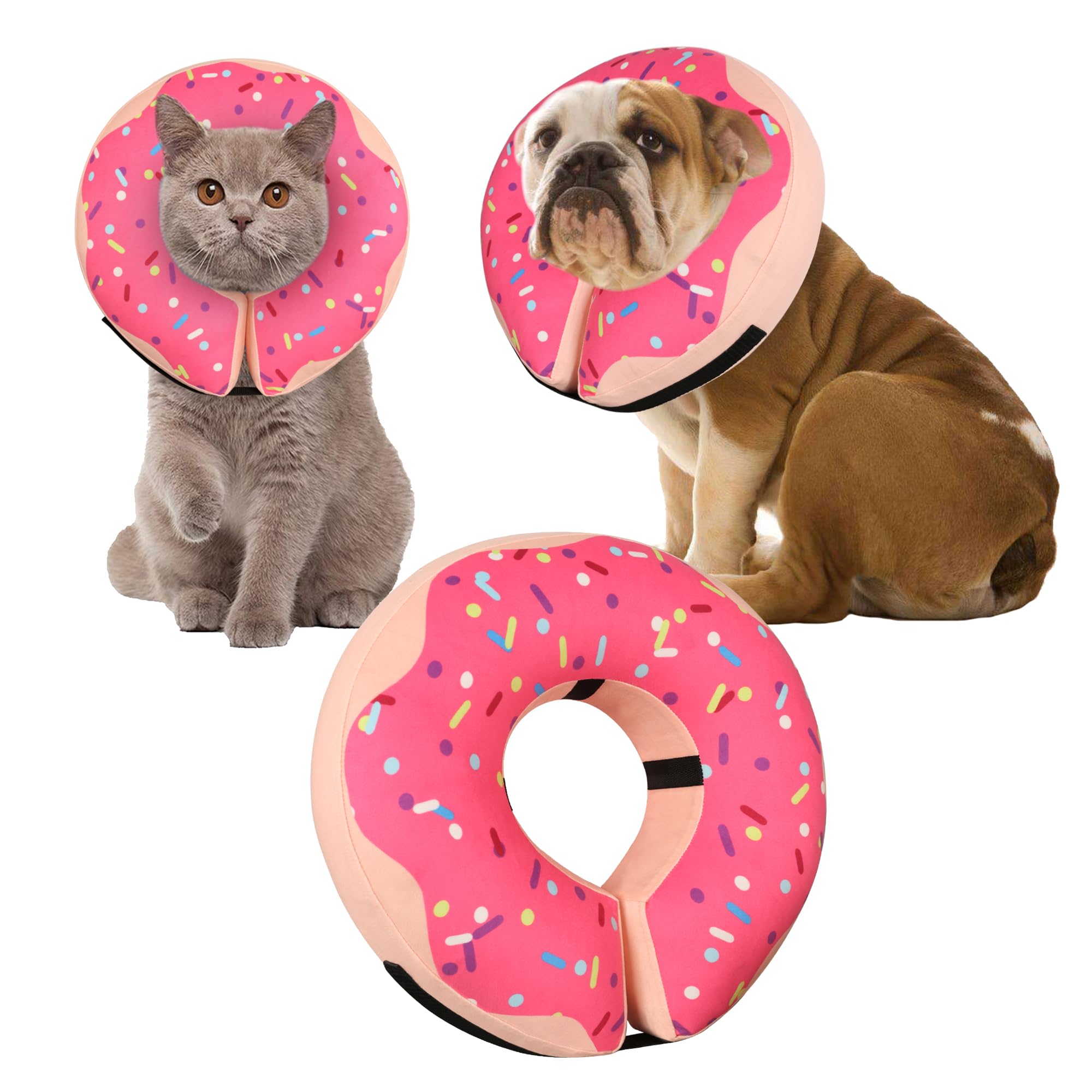 Cneo inflatable cone collar for large pink dog offering gentle postoperative protection