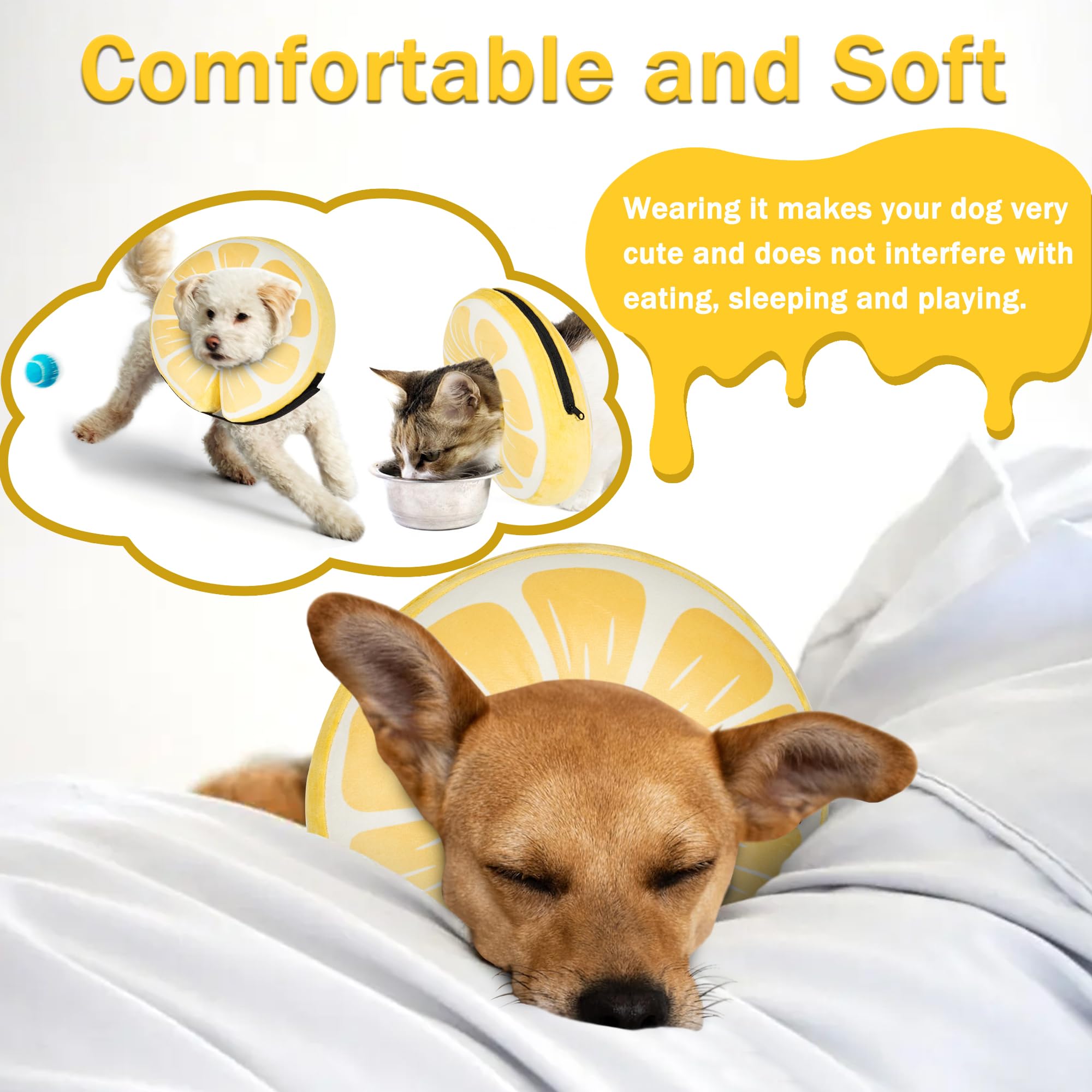 Cneo inflatable donut collar lemon xlarge pump and valve for easy setup
