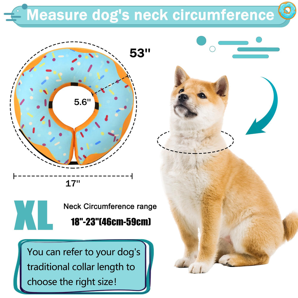 Cneo Recovery Donut Collar neck-measure guide ensures proper sizing