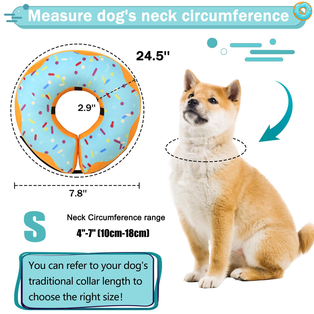 Cneo Recovery Donut Collar pet wearing scene illustrates unobstructed vision and activity.