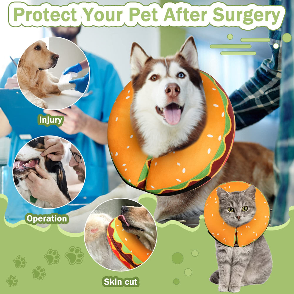 Cneo donut collar shows soft fabric for gentle post-surgery comfort